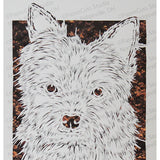 Yorkshire Terrier Cut Paper Art, Matted