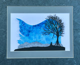 Beans Cut Paper Art, Matted