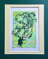 Beans Cut Paper Art, Matted