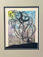 Beans Cut Paper Art, Matted