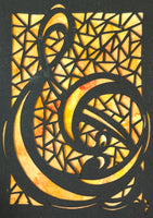 Music Cut Paper ACEO