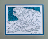 Bear Cut Paper Art, Matted