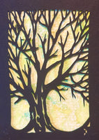 Tree Cut Paper ACEO