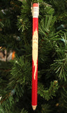 Pencil Santa, Carved Ornament