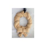 Holiday Wreath, Carved Wood Ornament