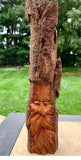 Medium Woodspirit, Carved Bark Wall Piece