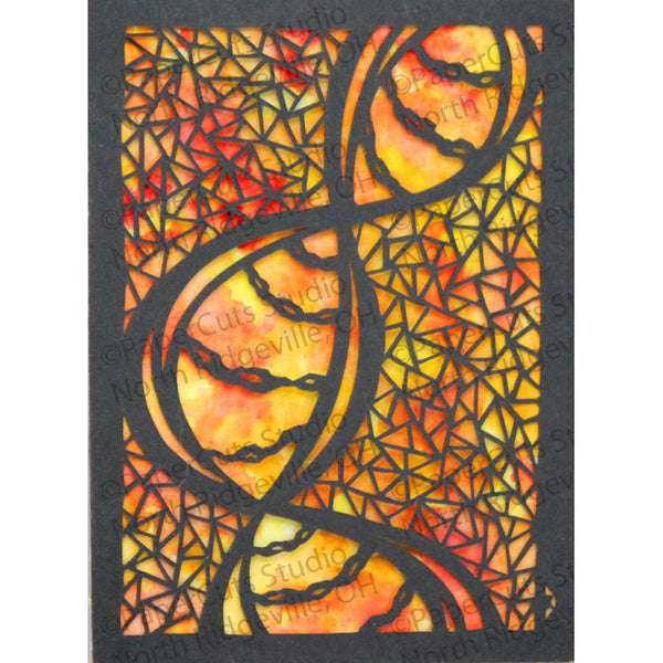 Science Cut Paper ACEO w Watercolor