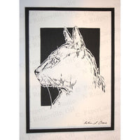 Cat Cut Paper Art, Matted