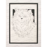 Cat Cut Paper Art, Matted