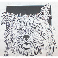 Cairn Terrier Cut Paper Art, Matted