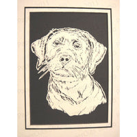Labrador Retriever Cut Paper Art, Matted