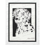 Dalmation Cut Paper Art, Matted