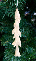 Evergreen Tree, Carved Wood Ornament