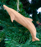 Dolphin, Carved Wood Ornament