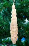 Pen Blank Santa, Carved Wood Ornament