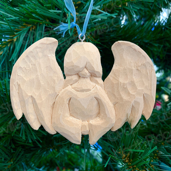 Angel, Carved Wood Ornament