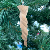Icicle, Carved Wood Ornament