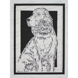 Springer Spaniel Cut Paper Art, Matted