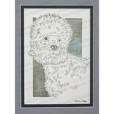 Dandie Dinmont Terrier Cut Paper Art, Matted