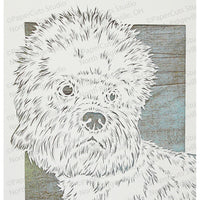 Dandie Dinmont Terrier Cut Paper Art, Matted