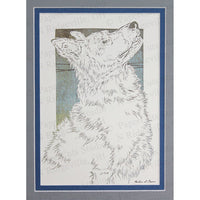 Border Collie Cut Paper Art, Matted