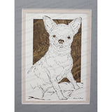 Chihuahua Paper Art, Matted