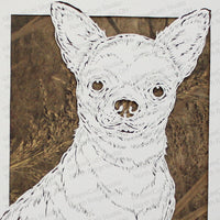 Chihuahua Paper Art, Matted