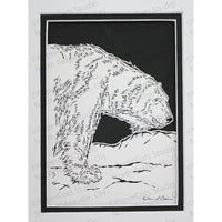 Bear Cut Paper Art, Matted