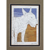 Bull Terrier Cut Paper Art, Matted