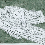 Frog Cut Paper Art, Matted