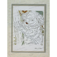 Koala Cut Paper Art, Matted