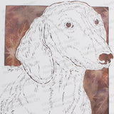 Dachshund Cut Paper Art, Matted