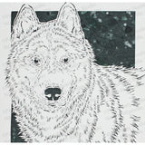 Siberian Husky Cut Paper Art, Matted