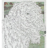 Scottish Deerhound Cut Paper Art, Matted