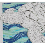 Turtle Cut Paper Art, Matted