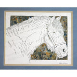 Horse Cut Paper Art, Matted