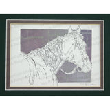Horse Cut Paper Art, Matted
