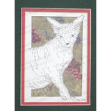 Cat Cut Paper Art, Matted