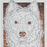 Finnish Spitz Cut Paper Art, Matted