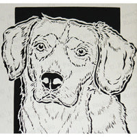 Foxhound Cut Paper Art, Matted