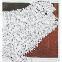 Norfolk Terrier Cut Paper Art, Matted
