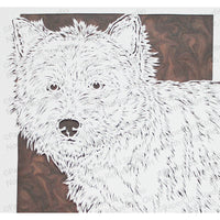 Cairn Terrier Cut Paper Art, Matted