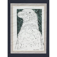 Penguin Cut Paper Art, Matted