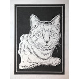 Cat Cut Paper Art, Matted