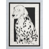 Dalmation Cut Paper Art, Matted