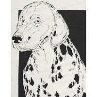 Dalmation Cut Paper Art, Matted