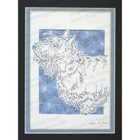 Scottish Terrier Cut Paper Art, Matted