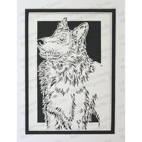 Belgian Tervuren Cut Paper Art, Matted