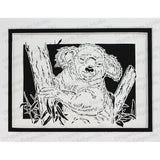 Koala Cut Paper Art, Matted