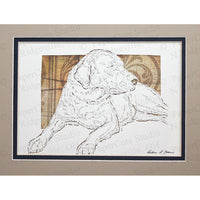 Anatolian Shepherd Cut Paper Art, Matted